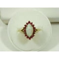 thumbnail image 4 of 3ct Marquise Cut Fire Opal & Ruby 14K Yellow Gold Plated Wedding Engagement Ring - 8, 4 of 5