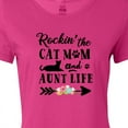 thumbnail image 4 of Inktastic Rockin' the Cat Mom and Aunt Life Women's T-Shirt, 4 of 5