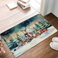 thumbnail image 2 of Merry Christmas Santa Reindeer Antlers Bull Terrier Sleigh Xmas Winter Holiday Doormat Bully Dog Lovers Gifts Idea Indoor Outdoor Welcome Mat - 00023, 2 of 5