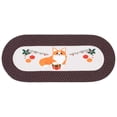 thumbnail image 2 of Safavieh Braided Posters Merry Christmas Corgi Runner Rug, Ivory/Burgundy Red, 1'8" x 4' Oval, 2 of 7