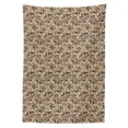 thumbnail image 3 of Ambesonne East Tablecloth Rectangular Table Cover, Traditional Floral, 60"x84", Eggplant and Pale Yellow, 3 of 4