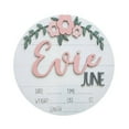 thumbnail image 1 of Plaque d'Annonce de Naissance Gravée Ornementale Mignonne Panneau de Révélation de Nom de Bébé Souvenir pour Accessoires Photo, 1 of 12