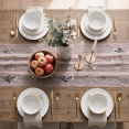 thumbnail image 3 of Sm:)e Light Pink Poppy Gauze Embroidery Table Runner 120 Inches (10 Feet), Seasonal Sheer Decor for Kitchen & Dining Spaces, Ideal for Holidays, Weddings, Birthdays & Home Parties, 3 of 8