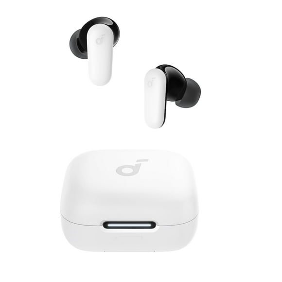 Soundcore P30i de Anker Auriculares con cancelación de ruido, cancelación de ruido fuerte e inteligente, graves potentes, tiempo de reproducción de 45 horas, estuche 2 en 1 y soporte para teléfono, IP