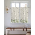 thumbnail image 2 of Spring Botanical Living Room Curtains 2 Panel, Rustic Pastoral Daisy Leaves Burlap Cafe Window Treatment, Farmhouse Bedroom Bathroom Kitchen Curtains Drapes 104"x45", 2 of 6
