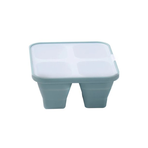 Cubo de hielo cuadrado plegable de silicona, molde para Chocolate, pudín de pastel, fácil de quitar bandeja de hielo, 4/6/8 agujeros