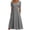 Gray, variant on Qiopertar Women's Casual Short Sleeve V-Neck Solid Color Long Dress Spring Summer Beach Party Vacation Relaxed A-Line Maxi Dress, Black 3XL