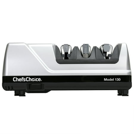 Chef'sChoice Model 130 Professional Electric Knife Sharpener, 3-Stage 20-Degree Trizor, in Platinum (0130506)