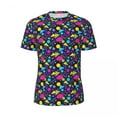 thumbnail image 5 of 80S Neon Shapes T Shirt Summer Vintage Pattern Streetwear T-Shirts Popular Tshirt For Men, 5 of 5