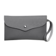 thumbnail image 1 of Bolsa Mujeres Cerrojo PU Cuero Puro Cartera larga Monedero Teléfono Embrague Muñequeras / Gris JShteea Para Estrenar, 1 of 4