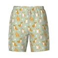 thumbnail image 4 of Lsque Mens Swim Trunks Dog And Flower Pattern - Bathing Suit Compression Liner - Beach Swim Shorts Swimwear - (S-3XL) - Stretch Quick Dry -Medium, 4 of 9
