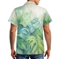 thumbnail image 3 of Uorisanigo Green Palm Leaf Couples' Outfits Husban and Wife Clothing Men's Short Sleeve Shirt Size 2XS Fashion Hawaiian Tops and Women's Tank Dress Flowy Beach Sundress, 3 of 7