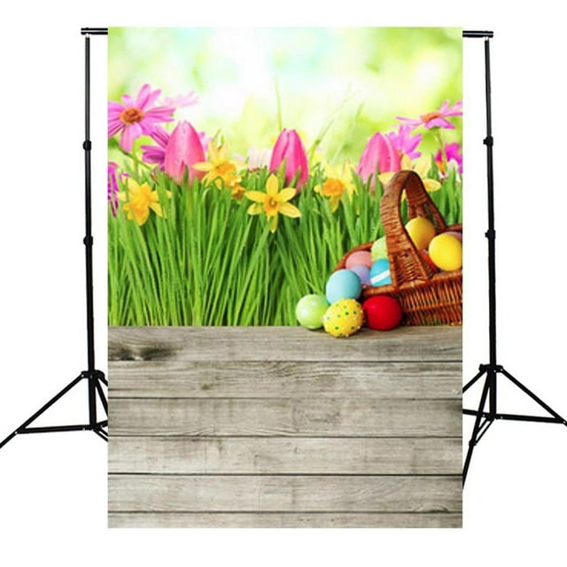 Coofit Photographie Fond Mignon Oeuf Coloré Photo Toile de Fond Studio Accessoire pour Pâques