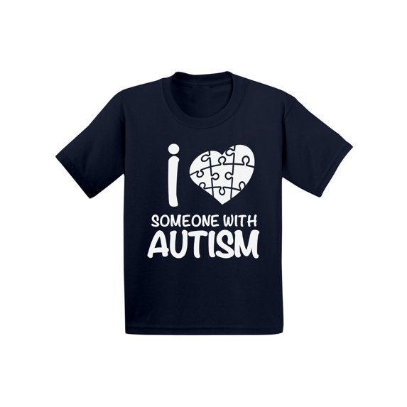 Awkward Styles I Love Someone with Autism Shirt Kids Toddler Autism Awareness T-shirt Toddler Boy Autism Awareness Tshirt for Toddler Girl Autistic Pride Outfit Autism Puzzle Shirts for Kids