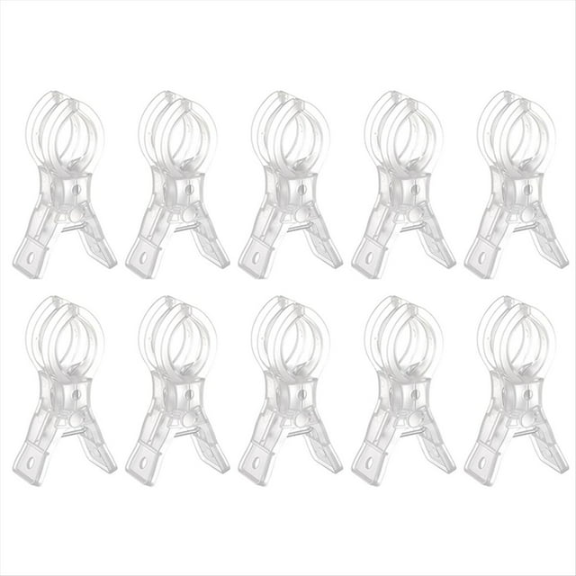 Paquete de 10 Clips Grandes para de Globos, de Plástico Transparente, con Resorte para Fondo, de 3,5 Pulgadas, Resistentes, para Kit de de Globos.