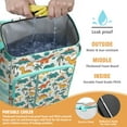 thumbnail image 2 of Travel Cooler Bag - LightColor Cartoon Dinosaurs Palm Trees Pattern Camping Beer Cooler Backpack with Bottle Opener- Waterproof Insulated Picnic Backpacks - Cooler Bag for Beach, 2 of 6