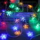 thumbnail image 5 of Luces navideñas Dinheiro, luces de cadena de copos de nieve, luces de hadas impermeables con pilas, 5 of 6