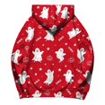 thumbnail image 6 of Dweltoz Halloween Hoodies for Women Ghost Pumpkin Star Print Pullover Hoodie Long Sleeve Loose Fit Sweatshirt with Pockets Casual Halloween Party Tops,Red 3XL, 6 of 6