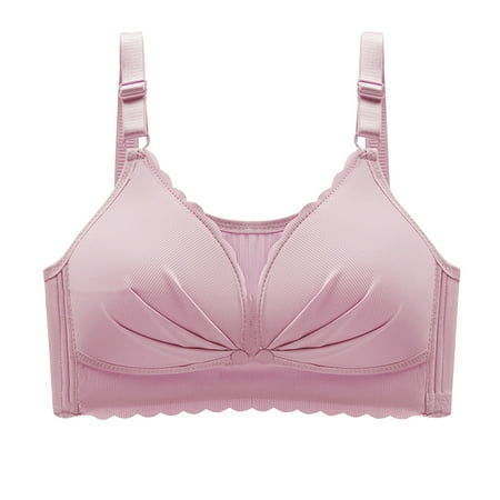 Woman Sexy Bra Without Steel Rings Buttons Sexy Yoga Nursing Bra Lingerie Underwear Plus Size Bralettes for Senior Ultra Soft Cup T-Shirt Bra