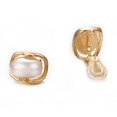 thumbnail image 5 of Yoursfs Vintage Gold Pearl Clip on Earrings for Women Hypoallergenic Trendy 18K Gold Plated Non Pierced Earrings, 5 of 7