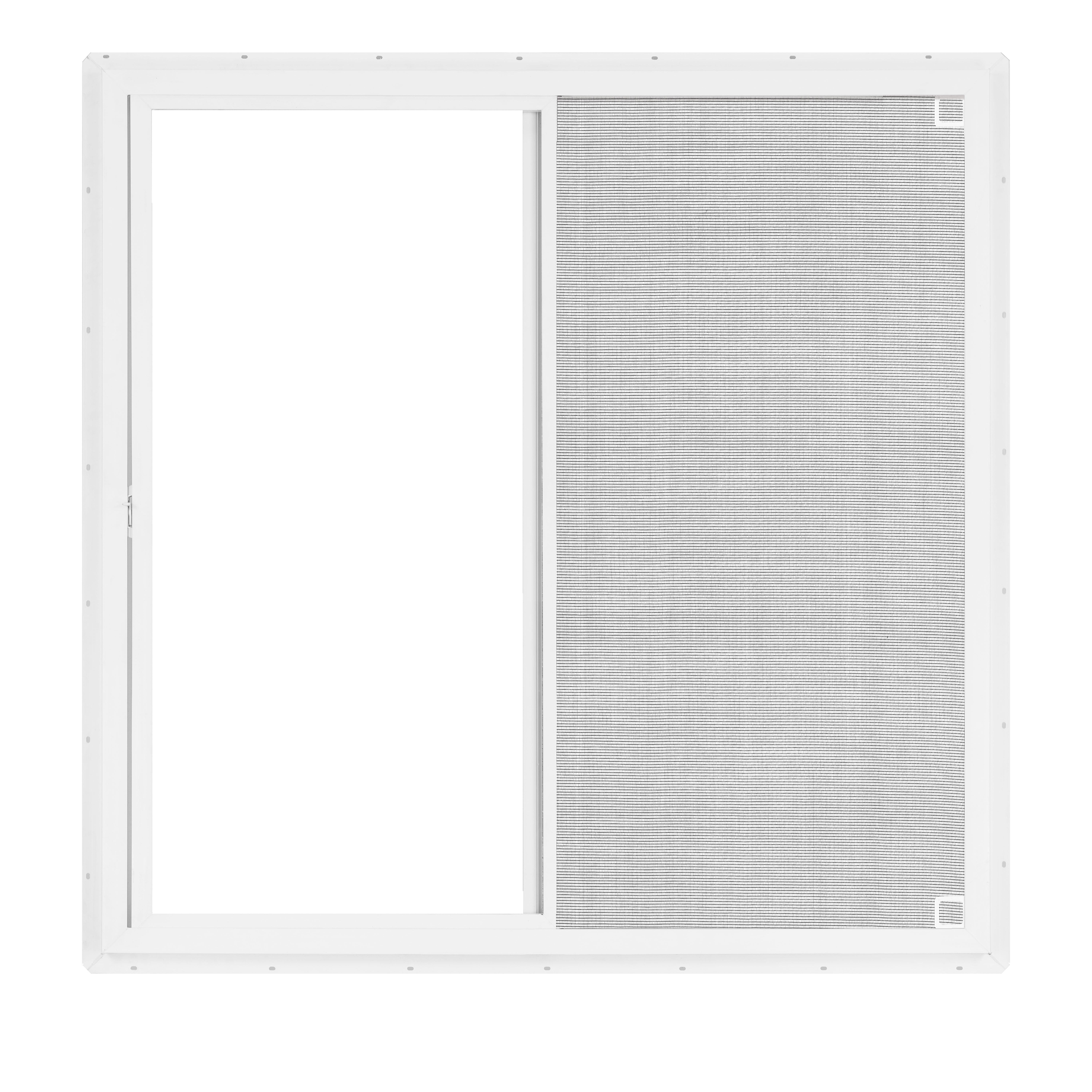 48 in. x 48 in. White Vinyl Single-Pane Utility Sliding Window