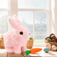 thumbnail image 3 of Easter Plush Toy Easter Electronic Interactive Toy Bunnies Can Walk and Talk with Sounds and Movements for Gift Pink, 3 of 5