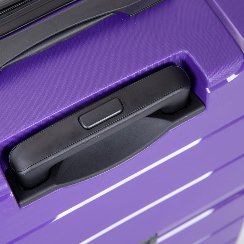 Yougu 3-Piece Hardside Carry-On Luggage Set, 20" 24" 28", Unisex, Purple