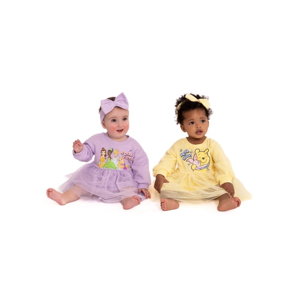 Disney Princess Baby Girl Long Sleeve Tutu Dress with Diaper Cover &  Headband, 3-Piece Set, Sizes 0/3 Months-24 Months - Walmart Business  Supplies