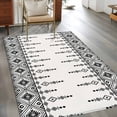 thumbnail image 2 of Area Rugs 2.7'x5', Black White Boho Carpet for Living Room Bedroom Dining Room, Vintage Ethnic Tribe Abstract Art Retro Throw Kitchen Rugs Non Slip Washable Rectangle Indoor Outdoor Rugs, 2 of 8