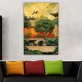 thumbnail image 5 of OWNSERIES Home Decor Ancient Courtyard Pattern Canvas Wall Art Paintings for Living Room - Canvas Framed Print Wall Artworks Ship From US Local Warehouse, 5 of 5