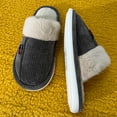 thumbnail image 4 of Knit Scuff Slippers for Women Comfy Soft Plush Lining Slip on Memory Foam Bedroom House Shoes, 4 of 8