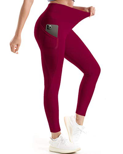 ZEESHY Yoga Pants with Pockets for Women Workout Leggings Tummy Control High Waisted Training Legging 