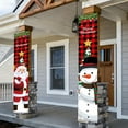thumbnail image 5 of Christmas Decorations Outdoor Yard Front Porch Sign Set, Snowman Welcome Door Banner, Hanging Merry Christmas Decorations for Home (B), 5 of 6