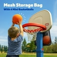 thumbnail image 6 of Set of 4 Mini Basketballs with Storage Net, Designed for Little Tikes Basketball Hoop (Backboard Mounted) Indoor/Outdoor Use for Kids, 7” Inflatable Toy Balls with Hand Pump, 6 of 10