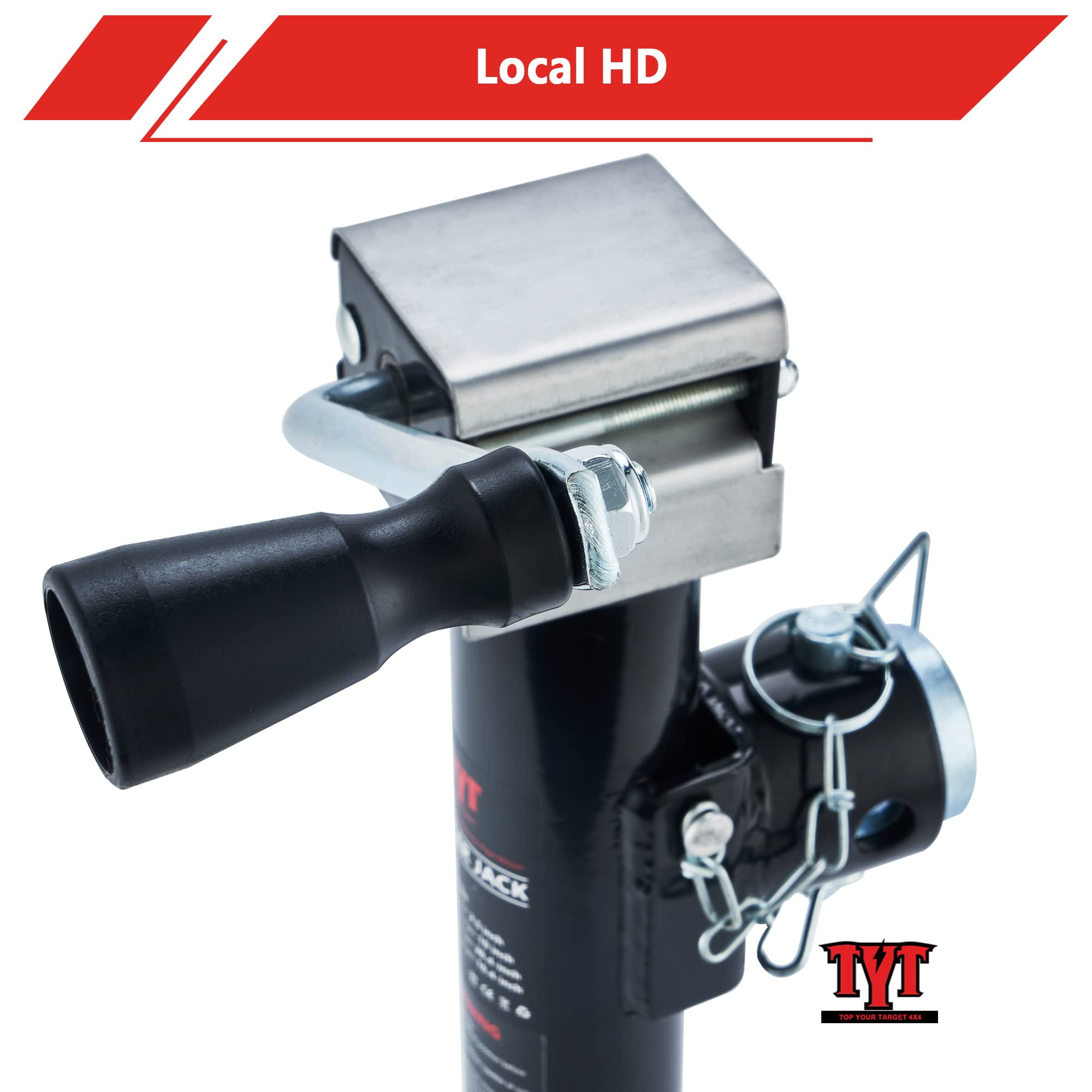 TYT 5000 lbs Weld On Pipe Mount Swivel Trailer Jack, 10" Vertical Travel Trailer Tongue Jack for Boat Trailer, Pop-up Camper, Small Travel Trailer