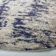 thumbnail image 3 of SAFAVIEH Madison Flowers Vintage Abstract Area Rug, Beige/Purple, 6'7" x 6'7" Round, 3 of 8