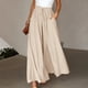 thumbnail image 1 of Falda Pantalones de pierna ancha para mujer Pantalones de cintura elástica de moda Pantalones femeninos simples (Beige XL) Kuymtek Beige T XL para Mujer, 1 of 5