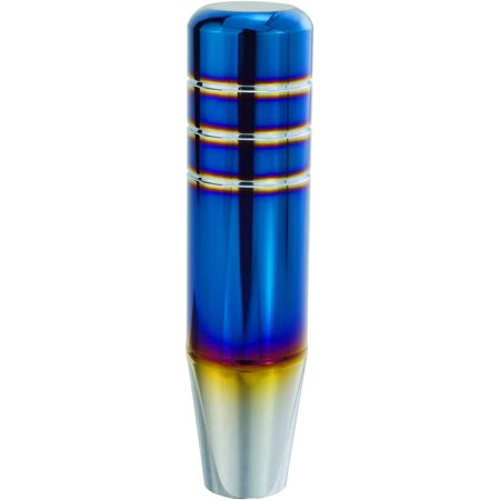 5" Shift Auto Knob, Car Gear Stick Shifter Handle Fit Most Automatic Manual Transmissions, Blue-Silver