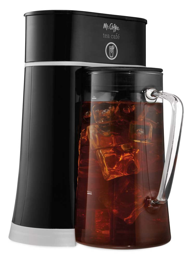 Coffee Tea Cafe 2in1 Iced Tea Maker with Glass Pitcher-2.5Qt Black-BVMC-TM33 Mr 