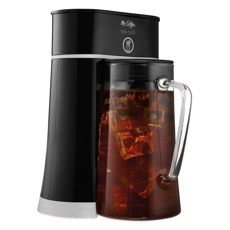 Mr. Coffee Tea Cafe 2-in-1 Iced Tea Maker with Glass Pitcher, 2.5 Qt Black