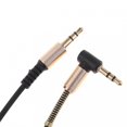thumbnail image 3 of 3.5mm M To M Cable L-shape Right Angle Jack Audio Plug Black, 3 of 5