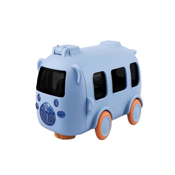 Cute Bus Water Bottle with Straw and Strap, Break Resistant Detachable Kids Water Cup for School, Sports, and Travel, Easy to Clean and Carry