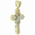 thumbnail image 2 of 3.00 Ct. Mens Diamond Cross Pendant Pave Set Charm 14K Yellow Gold Finish, 2 of 3