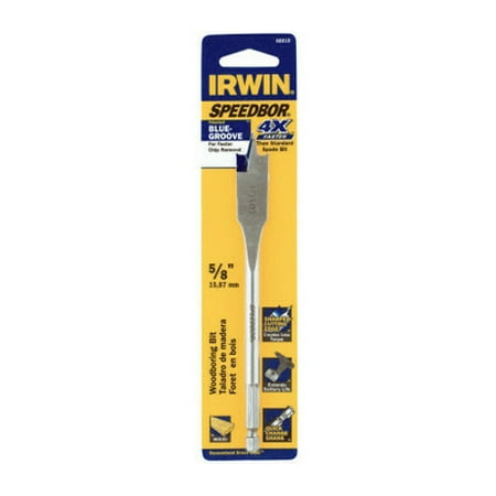 

2PC Irwin 88810 Speedbor 5/8 By 6 Inch Flat Wood Boring Spade Bit