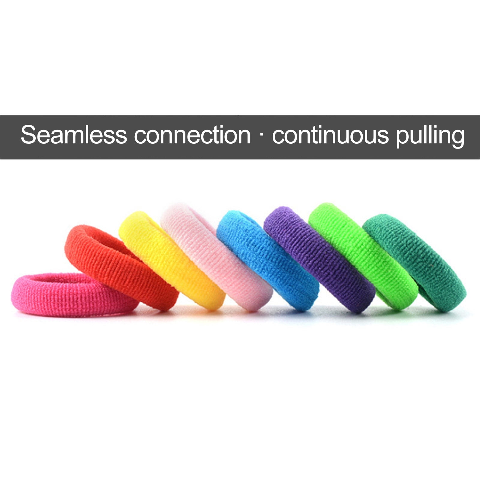 Big Hair Bands for Thick Hair Tile Ties Hair Band Hair Rubber Bands for Girls Clear My Ponytail Bands Men Super Stretch Rubber Bands Clear Small Elastic Bands Rainbow Ponytail Holder Scrunches100