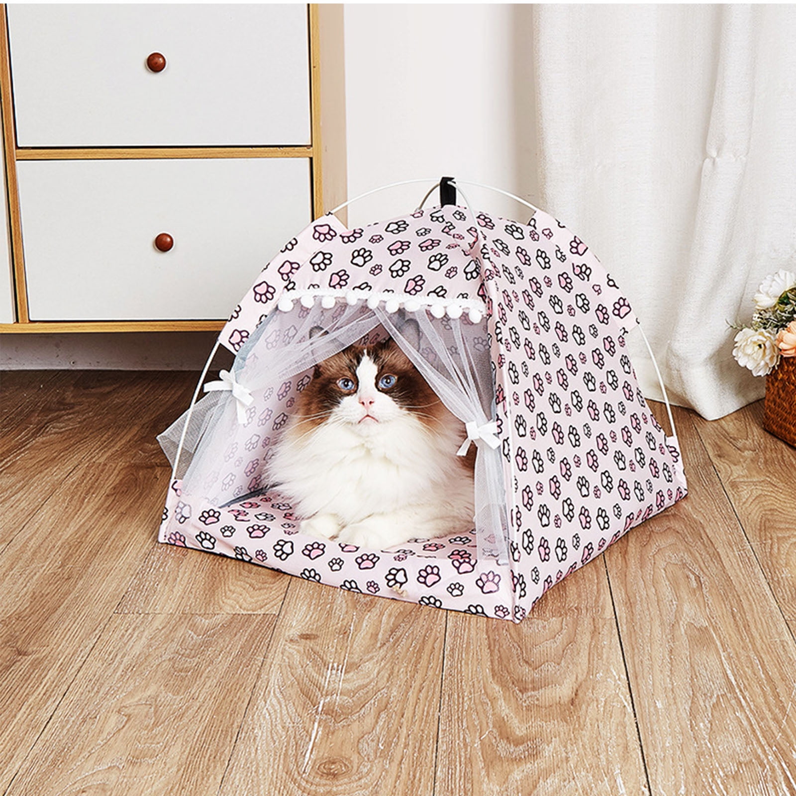 Pet Teepee Dogs Bed for Dogs Outdoor Camping Resting Tent Portable Lightweight Puppy Pet Tent
