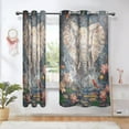 thumbnail image 6 of Elephant Breathable Sheer Curtains 63x42in Soft Light Filtering, UV Protection and Thermal Insulation, 6 of 7