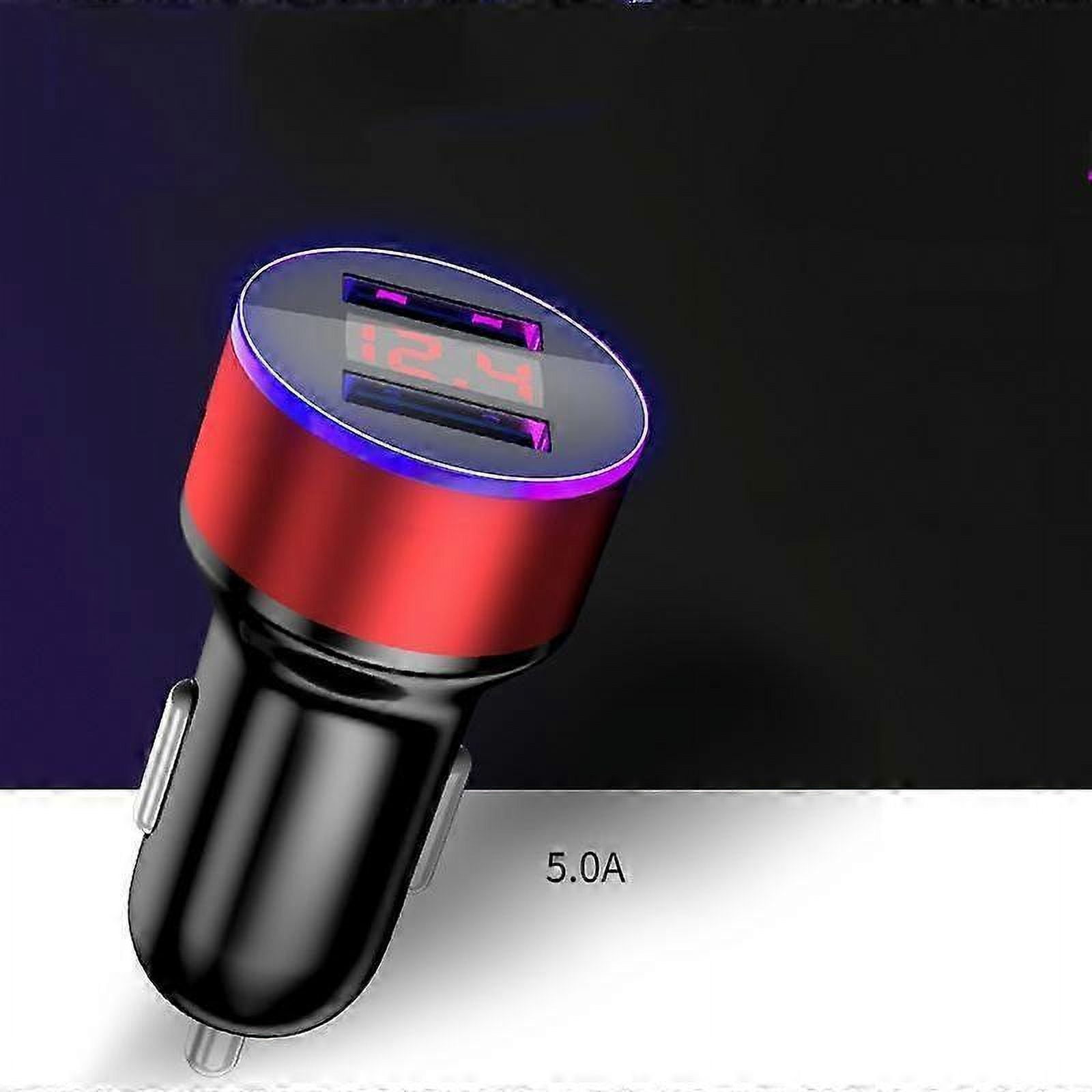 compatible USB C Car Charger Fast Charge Car Charger Adapter - [Smart Detection Super Flash Charge] Red (One Set)_Perfect Gift
