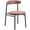 Burgundy, variant on LeisureMod Lume Modern Dining Chairs Polyester Fabric Seat with Steel Legs by  Charcoal
