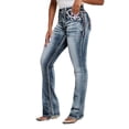 thumbnail image 4 of ROAD MARKINGS Women's Jeans with Decorative Back Pockets, Light Blue Wash, Contrast Stitching (US, Alpha, Large, Regular, Regular, Light Blue), 4 of 5